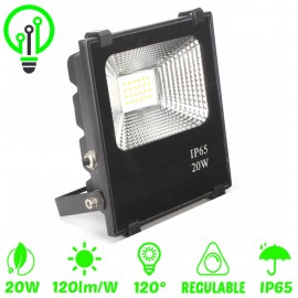 Proyector LED exterior 20W IP65 PROFESIONAL
