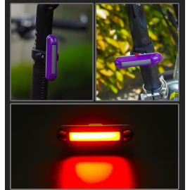 Linterna LED trasera bicicleta recargable