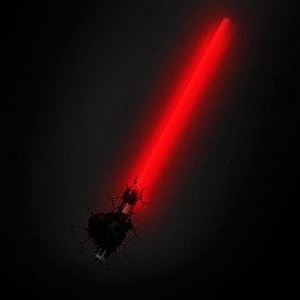 Lámpara LED 3D Sable Darth Vader