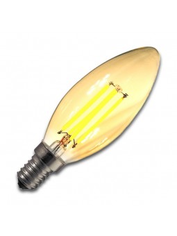 Bombilla Filamento LED E14 3W GOLDEN 2200K VELA REGULABLE
