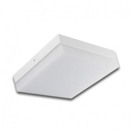 Plafón LED superficie 18W cuadrado blanco Wideangle