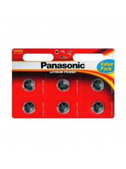 Pilas Panasonic Lithium Power CR2025 Pack 6 UDS