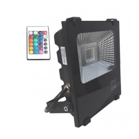 Proyector LED exterior 30W RGB IP66