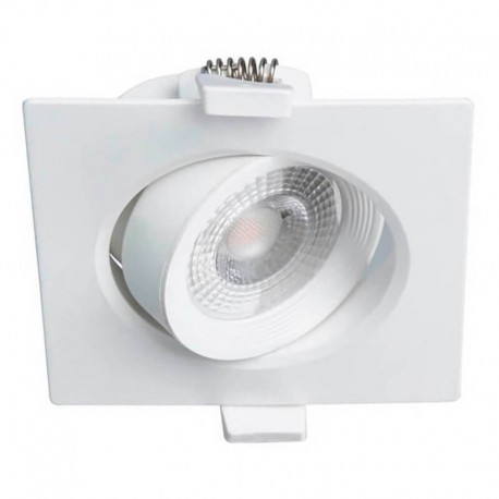 Downlight LED 7W orientable cuadrado blanco
