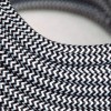 Cable Textil Vintage Negro/Blanco
