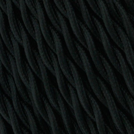 Cable Textil Vintage Trenzado Negro