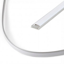 Perfil Aluminio -FLEXIBLE- para Tira LED 2 metros